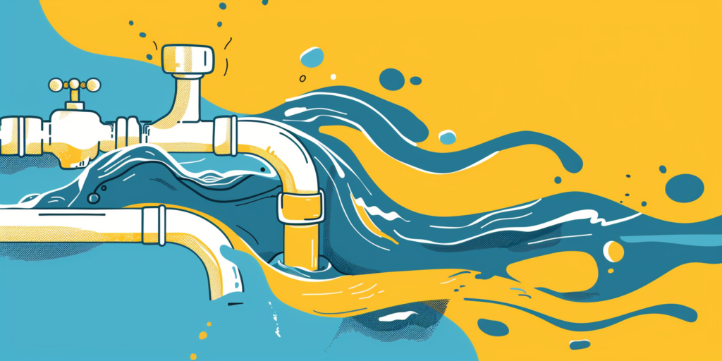 Water pressure flowing through pipes