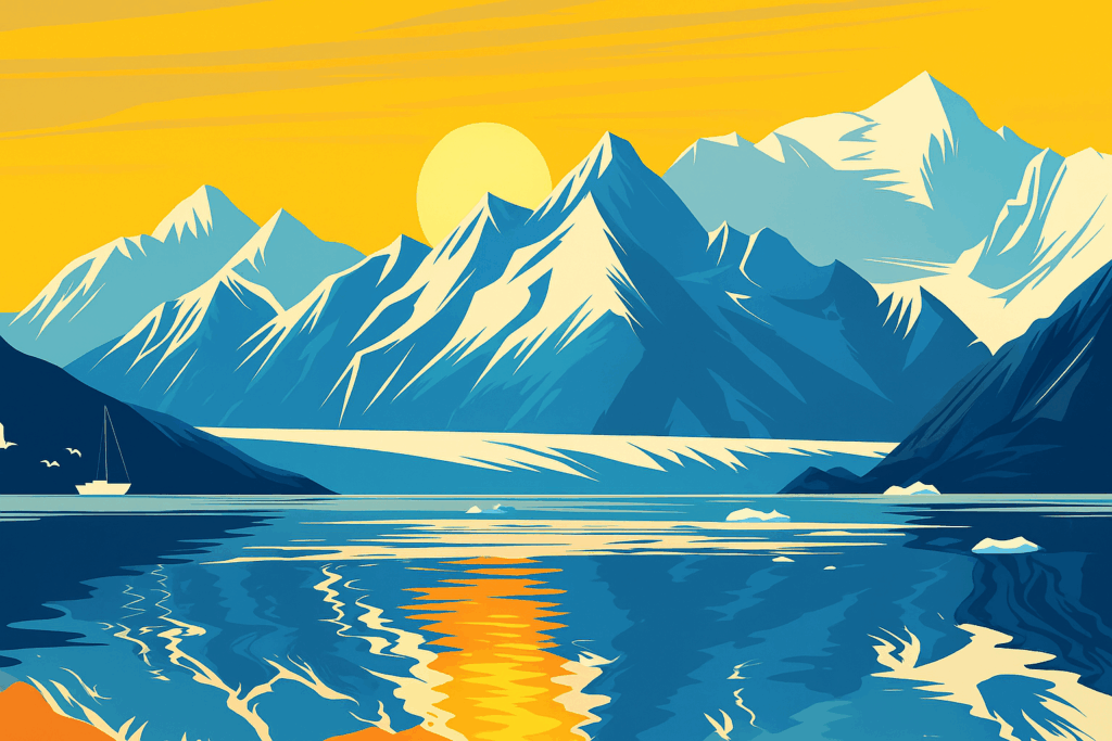 Alaska-mountains-sun